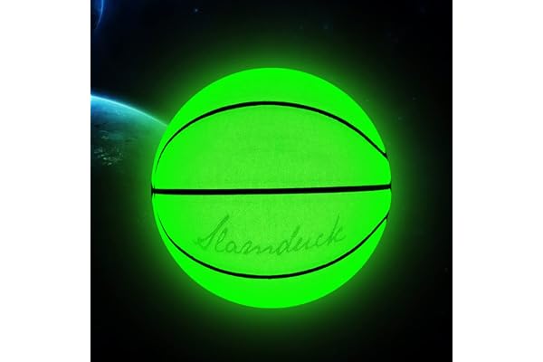Mrisata Briljant Holografisk Basketboll Ljus Storlek 7 Basketboll Reflekterande Upplyst för nattspel Inget batteri Krävs Hållbart kompositläder
