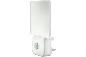 Integral LED Motion Sensor Night Light, Plug in Wall with Dusk to Dawn Photocell Sensor, for Hallways, Landings, Stairs, Kitchens, Bedrooms, Baby’s Nursery and More,Transparent, 1-Pack