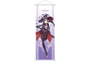 HANAIETTE 1PC Genshin Impact Hängende Malerei Seide Tuch Poster Gravierte Scroll Animation Peripheriegerät für Spieleliebhaber (Mona)