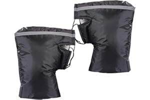 YJZQ Moufles Chaud Manchon de Guidon Gants de Protection Gants de Moto d'hiver Amovible Sports Gant étanche Scooter Vélo Cyclisme