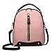 Produktbild Longra Damen Rucksack Kleinen Rucksack Vintage Leder Rucksack Mädchen Schulrucksäcke Casual Daypack Frauen Reißverschluss Reiserucksack Umhängetasche Handtasche Schultasche (Pink)