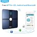 Produktbild Körperfettwaage, Lumsing Personenwaage Bluetooth Körperwaage bis 180 Kg, Smart Monitor in Gewicht, Fett, BMI, BMR(KCAL), Wasser, Muskel und Knoche, mit App für iOS und Android in dunkel blau