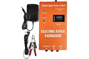 SHUIYUE Valla eléctrica Animales Valla Energizador Pulso de Alta Potencia Ajustable para Granja avícola