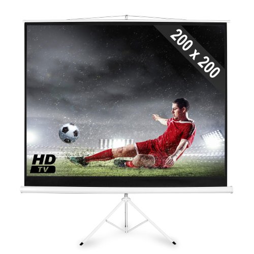FrontStage Home Cinema Projector Screen with Tripod 200x200cm