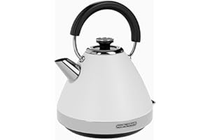 Morphy Richards Venture White Pyramid Kettle - 1.5L - 3kW Rapid Boil - 100134
