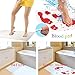 Produktbild Cwart Wandtattoos Halloween Geschenke Blutige Badematte Farbwechsel Blatt Dreht Rot Nass Machen Sie Bluten Footprints Wohnkultur 42 * 70 Cm