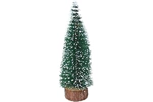 TinaDeer Künstlich Mini Tannenbaum Deko - Weihnachtsbaum 15CM - Weihnachten Baum mit Sockel - Christbaum für Weihnachtsdeko, Tischdeko, DIY, Schaufenste (F03, 20cm)