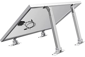 SZ-KARIDGE Soporte de techo para panel solar, ángulo ajustable de 0 a 30°, soporte de panel solar ajustable para autocaravanas, barcos, sistemas de techo independientes de la red (aluminio)