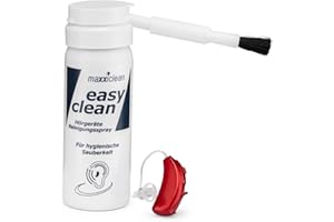 ‎MAXXICLEAN WORLD maxxiclean world - easy clean Hörgeräte Reinigungsspray – Hörgerätereiniger 50ml – Hörgeräte Reinigungsbürste – Reinigung Hörgeräte, Ohrpasstücke, Gehörschutz und In-Ear Kopfhörer – Hörgeräte Zubehör