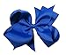 PrettyBoutique 6 Inches Girls Large Grosgrain Hair Bow Alligator Clip (Royal Blue)