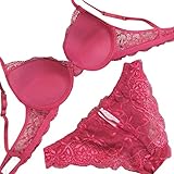 Hee Grand Damen Push-Up Spitze Dessous Set Buegel-BH & Slip Elegant BH - 2