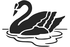 CFSUPPLIES SWAN Airbrush, Wall Art , Paint Stencil, Genuine Mylar Re-Useable 125 micron