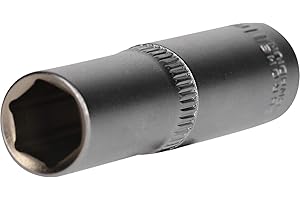 BRILLIANT TOOLS BT021824 Douille 6 pans 3/8", version longue, 12 mm [Powered by KS TOOLS]