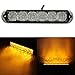 Produktbild Yosoo DC 12V/24V 18W Wasserdicht Amber Auto Truck Beacon Notbeleuchtung Emergency Lamp 6LED Licht Blitzlicht Warnung - 18x3x2.9 cm
