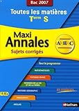 Image de Maxi Annales Tle S : Sujets corrigés