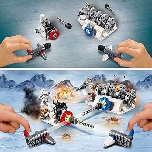LEGO-Star-Wars-Action-Battle-Attacco-al-Generatore-di-Hoth-con-Due-Minifigures-Snowtrooper-e-un-Trooper-Ribelle-Set-di-Costruzioni-Ricco-di-Dettagli-per-Bambini-7-Anni-e-per-Collezionisti-75239