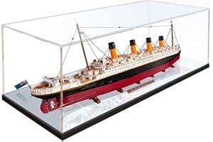 Caikbms Vetrina Acrilico Compatibile con Modello Lego 10294 Titanic, Scatola Trasparente Antipolvere (Solo Scatola Visualizzazione) A,2mm