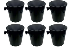 Ferrari Group Nuova Sputavino Sputacchiera in plastica Nero 1,2 lt. degustazione Vino (6 pz)