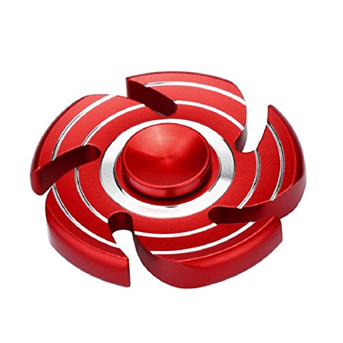 Spielzeug Geschenk Fidget Hand Spinner Dreieck Metall Spinner Finger Focus Stress Relief Spielzeug Geschenk für Kinder / Erwachsene (Rot)