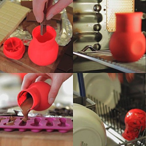 Silikon Schokolade Schmelztiegel Wärme Schmelz Butter Milch Sauce Melter Behälter Schüssel Mikrowelle 2er Set - 2