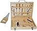 Produktbild 16 tlg. Set - " Werkzeugkoffer - aus Metall & Holz " - groß komplett gefüllt - BOX KISTE für SPIELZEUG - Kinderwerkzeugkiste - z.B. Sägearbeiten / Sägeblatt - Schraubenzieher / Winkel - Wasserwaage - Kinderwerkzeug - Säge - Schleifpapier