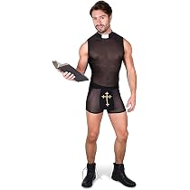 REDSUN - KARNIVAL COSTUMES Disfraz de Cura pecador Hombre - M ...