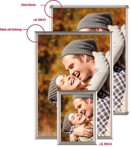Preisvergleich Produktbild DIN A2 Klapprahmen OptiFrame Rondoecken 25 mm