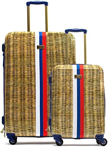 Concept One Luggage Women's Macbeth Nauti Provence 2 Piece Luggage Set, Tan