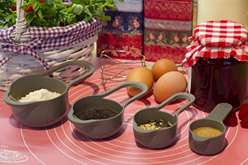 Oxid7 Schüssel-Set Rund | Küchen-Sieb | Rührschüssel | Salatschüssel | Messbecher (Cup) | Küchenutensilien in Grau - 4