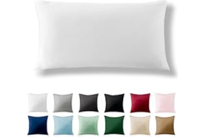 ‎ALREYA Alreya Renforcé Kissenbezug 40 x 80 cm - 100% Baumwolle mit YKK Reißverschluss, Superweicher Kopfkissenbezug 40x80, Kissenhülle, Weiß, nur Kissenbezug