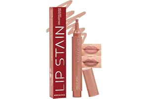 LESTPOLA Lipliner Lip Stain Pen Matte, Nude Lip Contour Lip Liner Wasserfest, Hochpigmentiert und Seidige, Langanhaltender Not-Stick Cup Lippenkonturenstift, Natürlicher Tattoo-Effekt Lippen Mark Pen Makeup-01