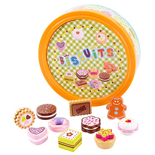 Milly Ted Wooden Biscuit Box Childrens Pretend Play Wood Food Toy