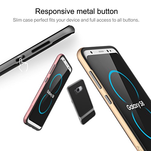 Funda Samsung Galaxy S8 ROCK Royce S8 Case  Antideslizante  Netted Texturizado  Doble Capa  Dos Colores  PC TPU  Agujero Honda para Samsung Galaxy S8 5 8 inch  - Gris