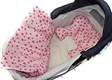 Little Sweetz MULTI SUPPORT ** COSY SOFT MAXI ** Sitzverkleinerer / NeugeborenenEinsatz / Entspannendes BabyKopfkissen mit Mulde für BabyAutositz Gr. 0/0+ oder auch Gruppe 1, 2/3 wie z.B. Maxi Cosi, Römer King etc, Kinderwagen, Kinderbett etc. (Marine) - 5