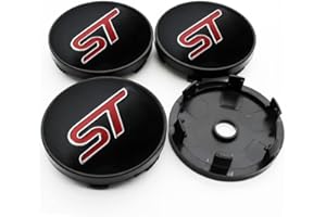 LUPSTY BAGLEV 4 Piezas Buje Tapa,Tapas Centro Cubo Coche,For Ford ST Focus x 2 3 Kuga Fiesta Mondeo 60mm 56mm Impermeable AntióXido Cubo Central Centro Rueda Accesorios,B-60MM