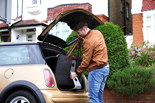 Lavolta Tragetasche f  r iMac 27 Zoll - Handgefertigt Leder   Filz Reise Tasche f  r Apple iMac 27  5K Retina   Thunderbolt Display 27  - mit Taschen 