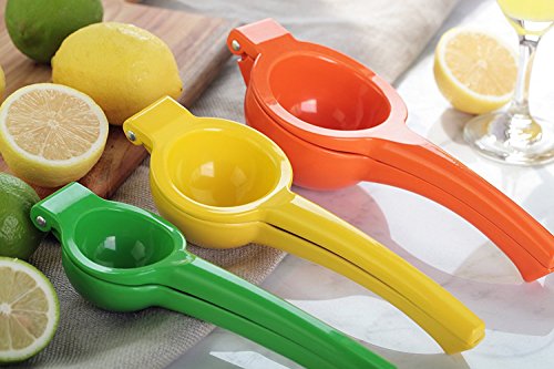 ducomi® Easy Squeeze – Saftpresse manuell aus Aluminiumlegierung – Zitronenpresse einfach und schnell Ihre Lieblings-Zitrusfrüchte – erhältlich in 3 Größen S (Lime) - 7