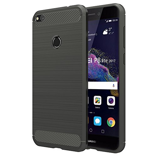 Simpeak Funda Huawei P8 Lite 2017  Fundas Huawei P8 Lite 2017   Honor 8 Lite Nova Lite Carcasa P8 Lite 2017  No para Huawei P8 Lite  Funda Gel Silicona Premium TPU 5 2 Pulgadas  Gris