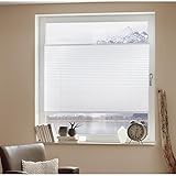  Plissee Klemmfix ohne Bohren! Faltrollo Jalousie Rollo weiß 50x140 cm