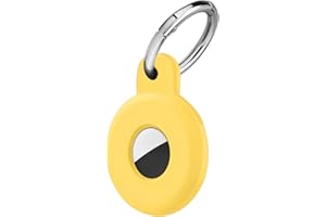 Ainiv Protective Case for AirTag, 1PC Thick Silicone Keyring Case Compatible with Apple Airtag, Durable Protective Holder Cover with Anti-Lost Key Ring, Pet Collar Locator Tracker Cover