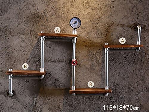 LOFT Wall Decoration Shelf Wall Decoration Frame Loft Industrial Wind Retro Wall Hanging Shelves Bar Clothing Shop Wall Wall Wall Soft Ornaments Creative Home Industrial decoration wall ( Color : M )