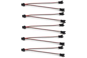 Vrabocry 5pcs 15cm 3pin SM Splitter JST Stecker 1 bis 2 männlich und weiblich für WS2812B WS2811 SK6812 LED Streifen Lichter