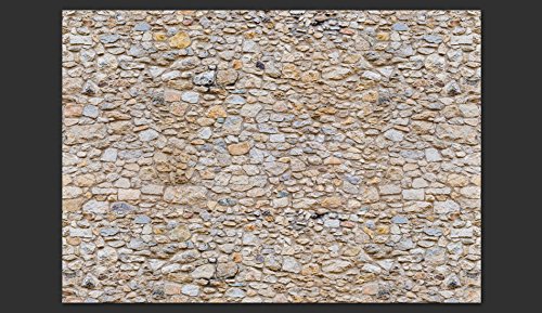 FOTOTAPETE 400×280 cm – VLIES TAPETE PREMIUM – PROFI QUALITÄT – Top moderne Wanddeko – Riesen Wandbild – Top Design Tapete – Neue exklusive Edition mit noch besser Druckauflösung – Deutsches Premium Vlies – Steine Mauer f-B-0001-a-a - 2