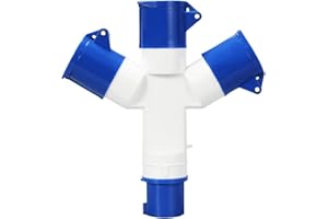 HAPPOW Caravan Hook Up Cable, Caravan Electric Adapter 16Amp Splitter, 3 Way Hookup Splitter for Electric Trailer Maneuverer for Caravans Motorhomes