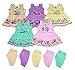 Sathiyas Akash Baby Girls 100% Hosiery Cotton Fancy Dresses (Set of 5 Dresses)(asvinfIC402_1_Multicolour_6 - 12 Months) RS.649.00