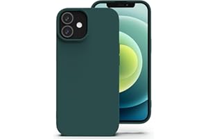 Zuvirelx Silikon Handyhülle für iPhone 12 Mini Hülle, Weiches Griff, Dünne, Minimalistisch, Stoßfest, rutschfest, Taschenpassend - Tiefgrün