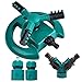 Produktbild Garten Sprinkler, Automatische Rasen Wasser Sprinkler, 360 Grad 3- Arm Rotierende Sprenger Bewässerung Rasensprenger Kreisregner Sprinkler Garten Rasen Sprüher Rocker Düsen+2-Wege-Schlauchverteiler
