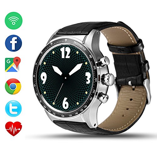 Preisvergleich Produktbild HAIT Smart Watch Steckkarte MTK6580 Positionierung 3G + Wifi Herzfrequenz Schrittanzahl,Black+Black