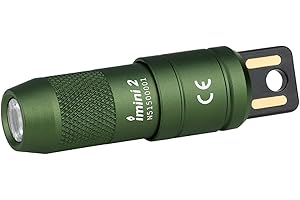 OLIGHT I MINI 2 Port USB Magnétique Mains Libres Lampe de Poche Rechargeable 50 Lumens Lumière Douce Petite et Puissante Clé pour la Décoration Vert