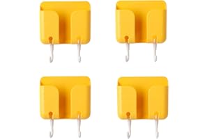 XM-ZHHY 4 Stück Wandhalterung für Handy-Ladegerät, Selbstklebende Wandhalterung für 3M Handy für Ladegerät, Telefonhalter für Duschwand (gelb Haken)